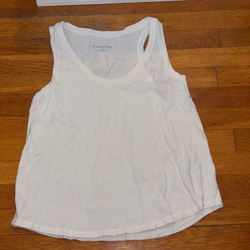 Everlane White Cotton Tank Top
